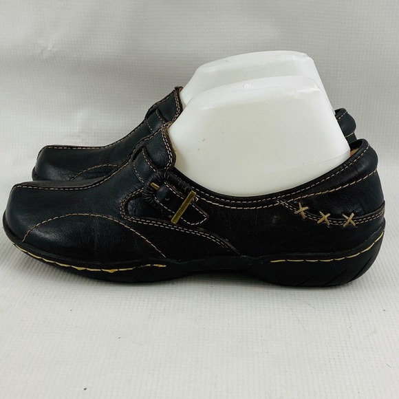 Womens 7.5M Naturalizer Pursue Oxford Dark Brown Leather Slip On Shoe N5 Comfort - Picture 4 of 10